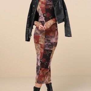 Lulu's Multicolor Patchwork Dress